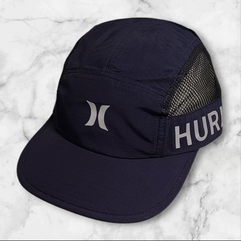 Hurley Running Cap Big Sur Hat Navy Blue Adjustable Flexible Breathable